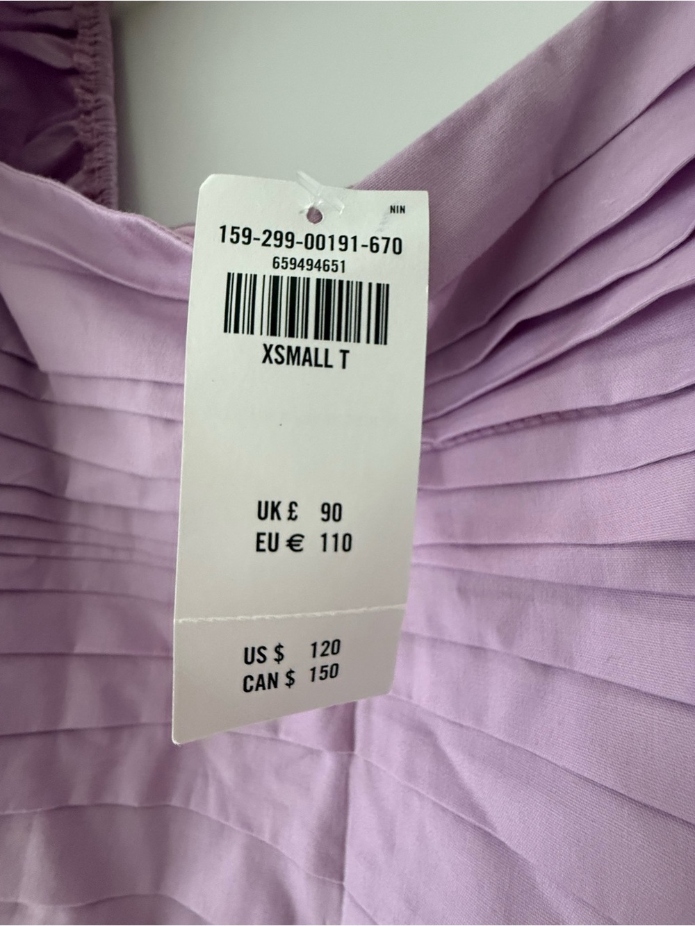 Abercrombie Emerson Poplin Puff-Sleeve Midi Dress Pink XS Tall - Picture 5 of 6